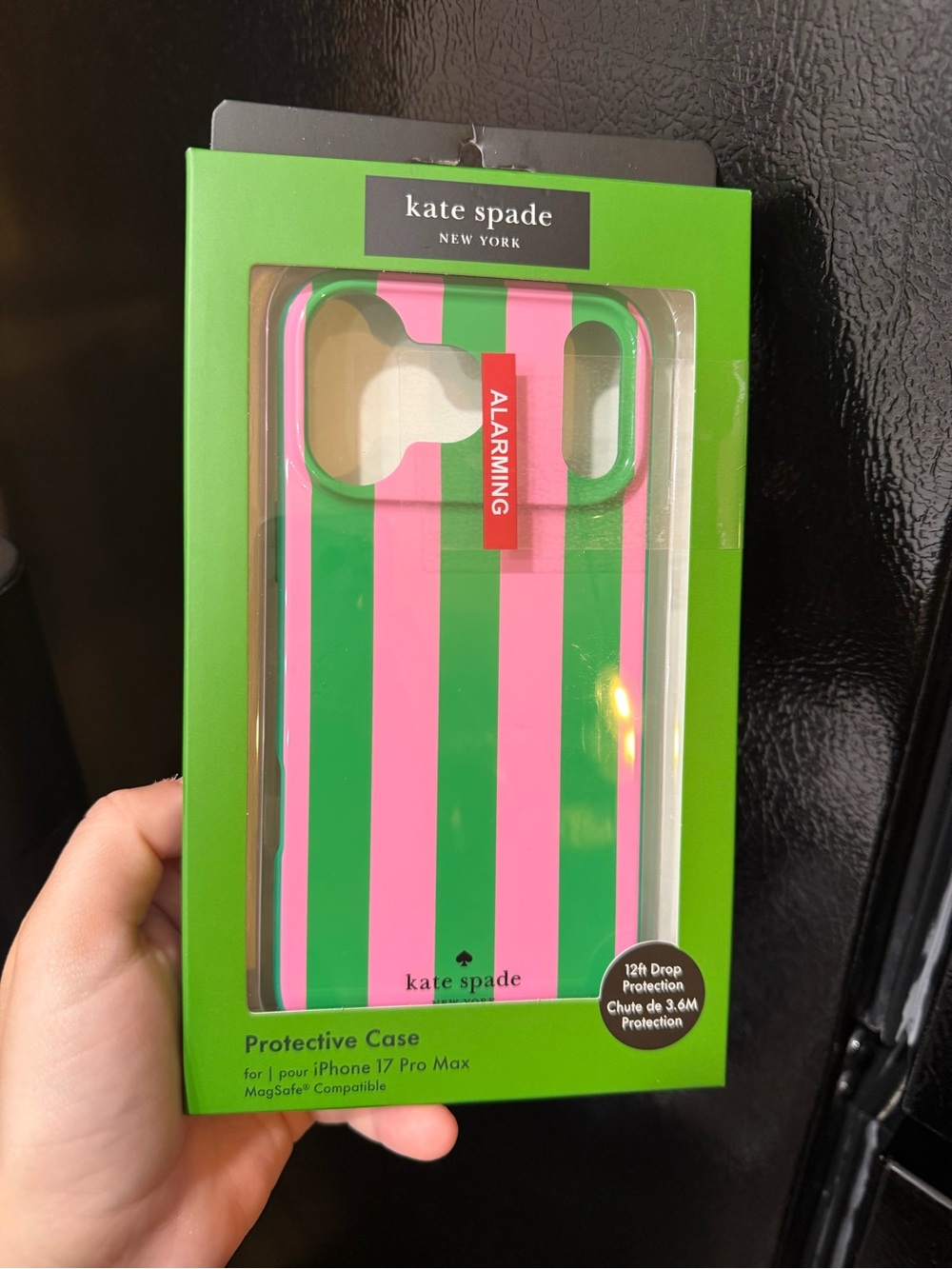 kate spade New York Pink & Green Striped iPhone 17 pro max